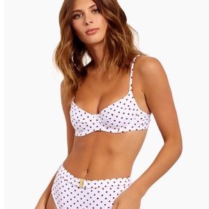 WeWoreWhat Lydia Polka Dot Bikini Top